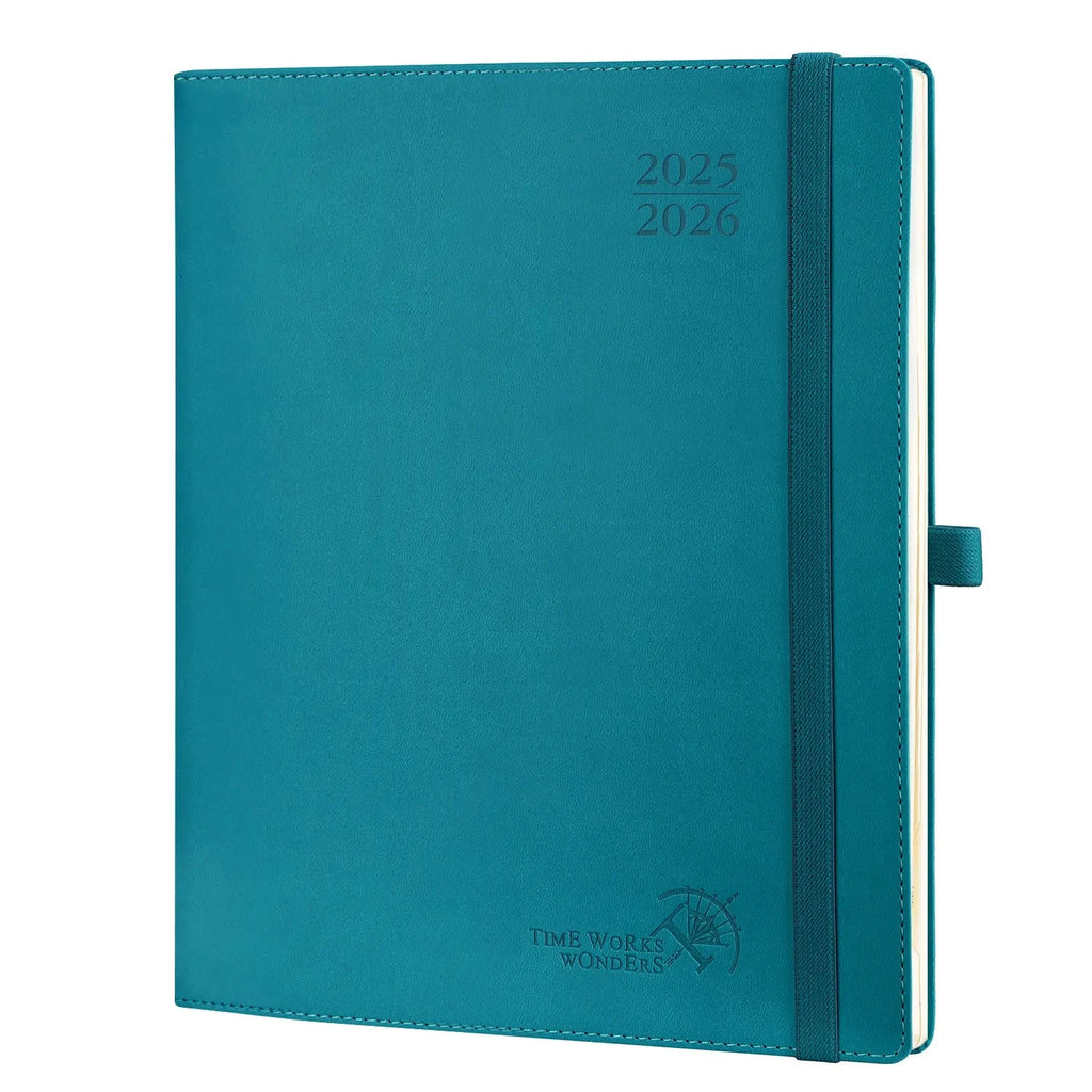 POPRUN Premium 2025 Diary Week To View Large - 17 Month (Aug'24 - Dec