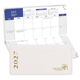 UK Pocket Mini Size 2027 Monthly Planner Premium Faux leather Neo Calendar