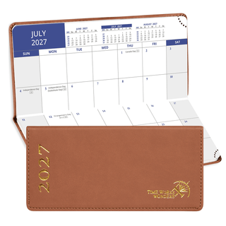 UK Pocket Mini Size 2027 Monthly Planner Premium Faux leather Neo Calendar