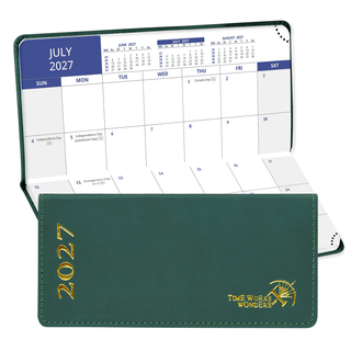 UK Pocket Mini Size 2027 Monthly Planner Premium Faux leather Neo Calendar