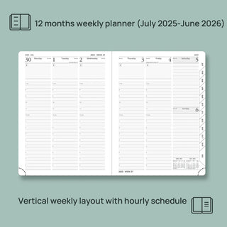 2025-2026 Academic Weekly Planner Medium Szie 6.5x8.5