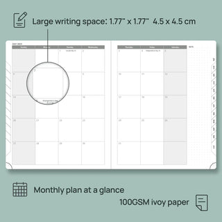 2025-2026 Academic Planner soft PU cover Large Szie 8.5x10.5