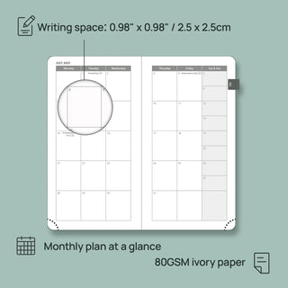 2025-2026 Academic Planner Hardcover Small Size Planners