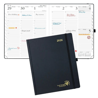 POPRUN 2025 Weekly Planner Black