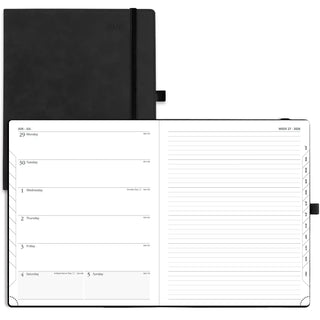 POPRUN 2026 Weekly Planner Neo Black