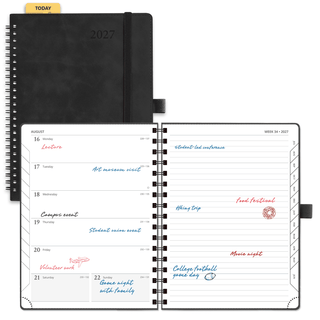 POPRUN Weekly Planner Black
