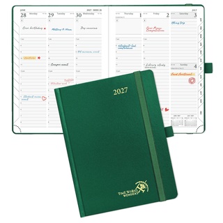 POPRUN 2027 Week Planner Dark Green