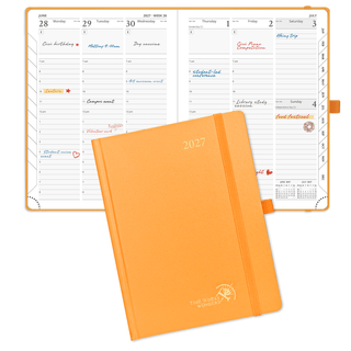 POPRUN 2027 Week Planner Orange