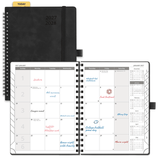 POPRUN 2026 Monthly Planner Black
