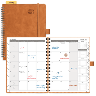 POPRUN 2026 Monthly Planner Brown