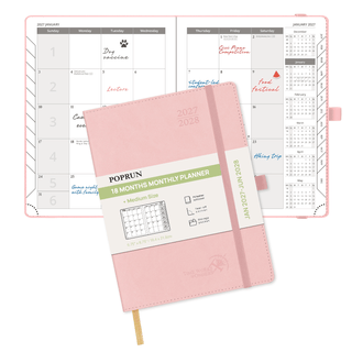 POPRUN 2026 Monthly Planner Pink