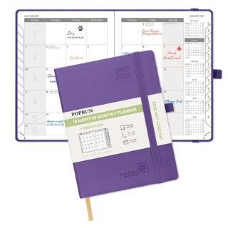 POPRUN 2026 Monthly Planner Purple