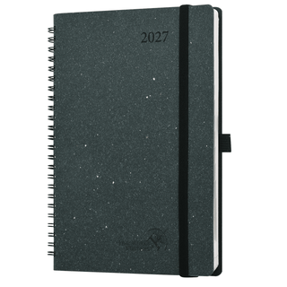 POPRUN 2025 Weekly Planner Black Grey