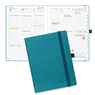 POPRUN 2026 Weekly Planner Pacific Green