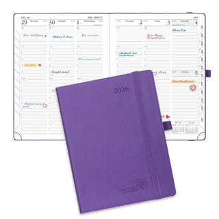 POPRUN 2026 Weekly Planner Purple