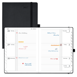 POPRUN 2027 Week Planner Black