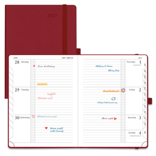 POPRUN 2027 Week Planner Burgundy