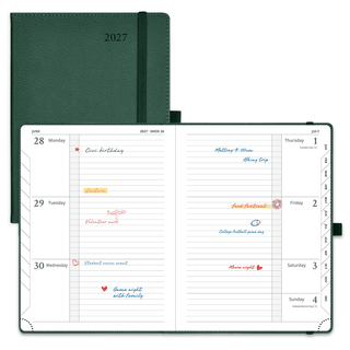 POPRUN 2027 Week Planner Forest Green