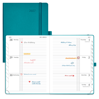 POPRUN 2027 Week Planner Pacific Green