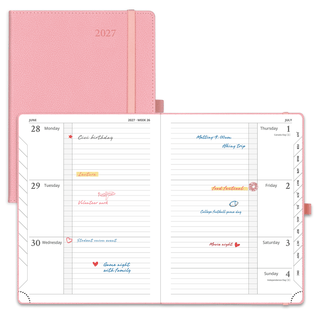 POPRUN 2027 Week Planner Soft Pink