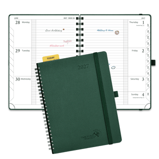 POPRUN 2027 Week Planner Forest Green