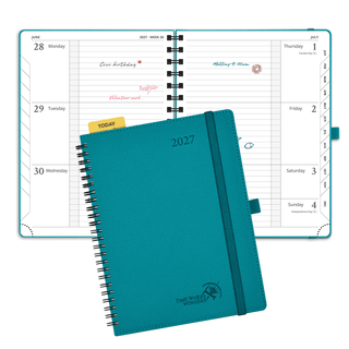 POPRUN 2027 Week Planner Pacific Green