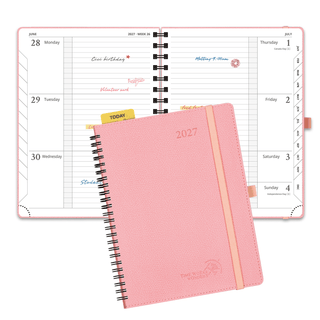 POPRUN 2027 Week Planner Soft Pink