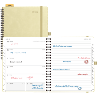 POPRUN Weekly Planner Beige