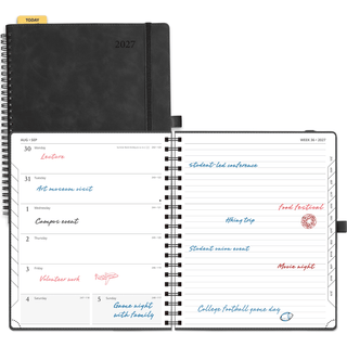 POPRUN Weekly Planner Black