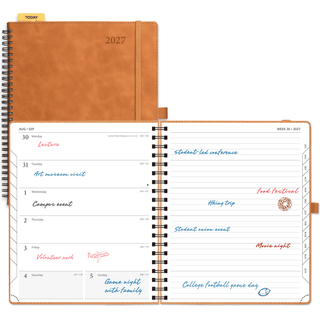 POPRUN Weekly Planner Brown