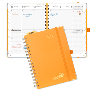 POPRUN 2026 Weekly Planner Orange