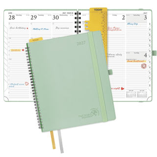 POPRUN 2027 Week Planner Celadon Green
