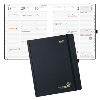 POPRUN 2027 Week Planner Black