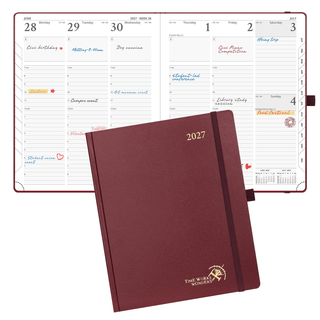 POPRUN 2027 Week Planner Burgundy