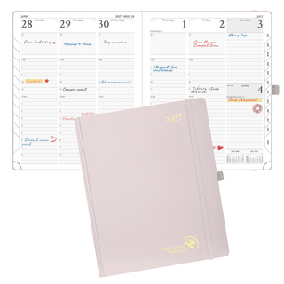 POPRUN 2027 Week Planner Light Pink