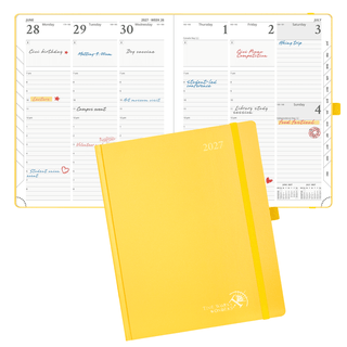 POPRUN 2027 Week Planner Light Yellow