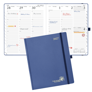 POPRUN 2027 Week Planner Navy Blue