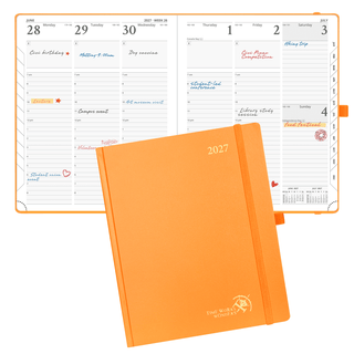POPRUN 2027 Week Planner Orange