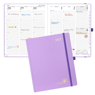 POPRUN 2027 Week Planner Violet