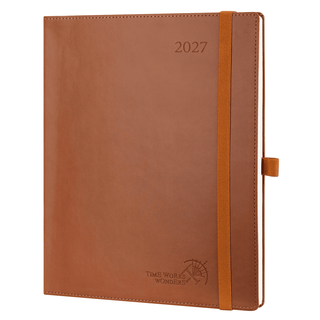 POPRUN 2027 Week Planner Brown