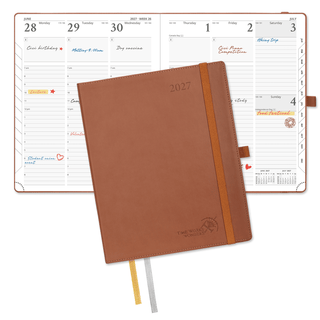 POPRUN 2027 Week Planner Brown