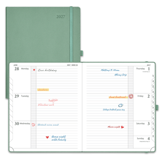 POPRUN 2027 Week Planner Army Green