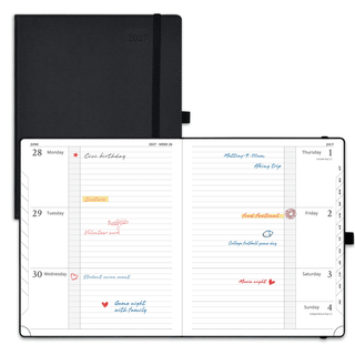 POPRUN 2027 Week Planner Black