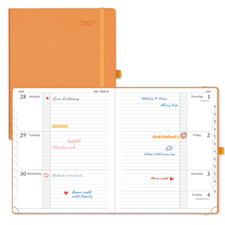 POPRUN 2027 Week Planner Orange