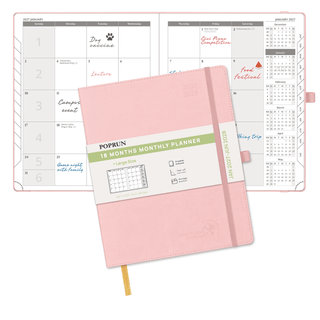 POPRUN 2025 Monthly Planner Pink