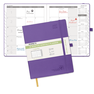 POPRUN 2025 Monthly Planner Purple