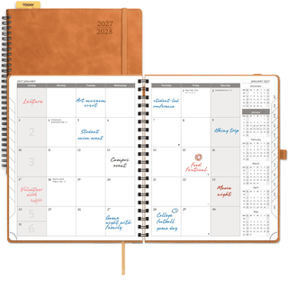 POPRUN 2027 Monthly Planner Brown