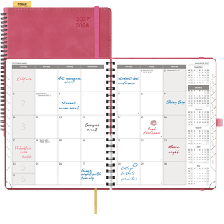 POPRUN 2027 Monthly Planner Magenta