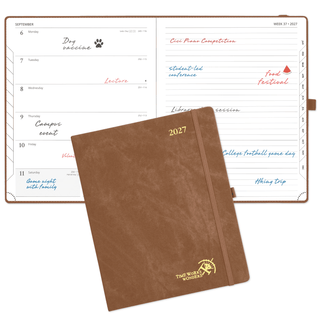 POPRUN Weekly Planner Brown