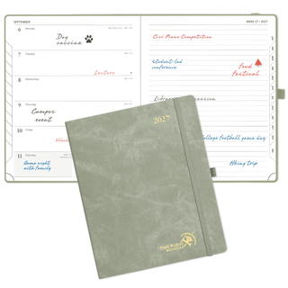 POPRUN Weekly Planner Olive Green